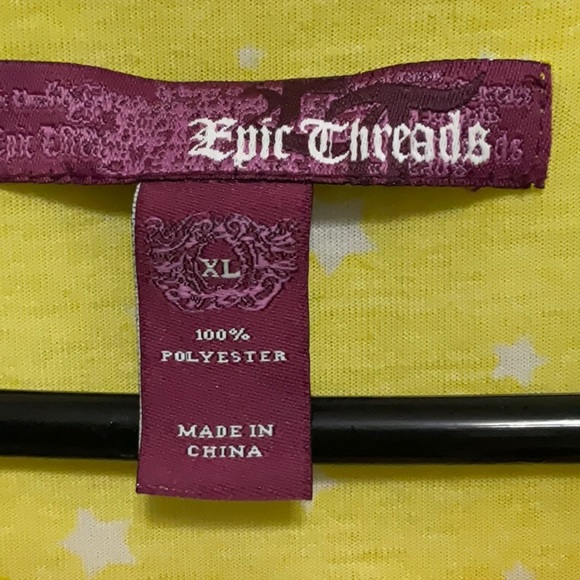 Epic Threads, girls tank top. Yellow, flowing layers. Cool, lightweight. Size XL - Picture 3 of 5